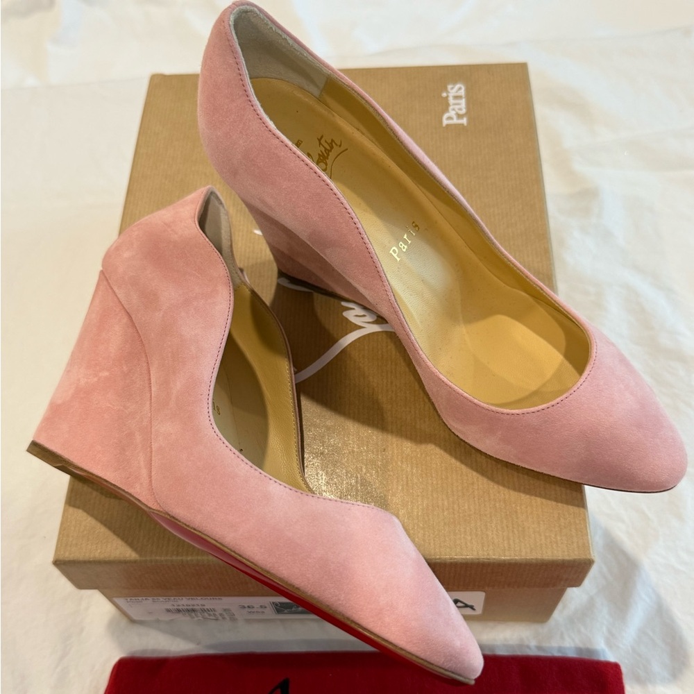 Elegant Pink Wedge Heels